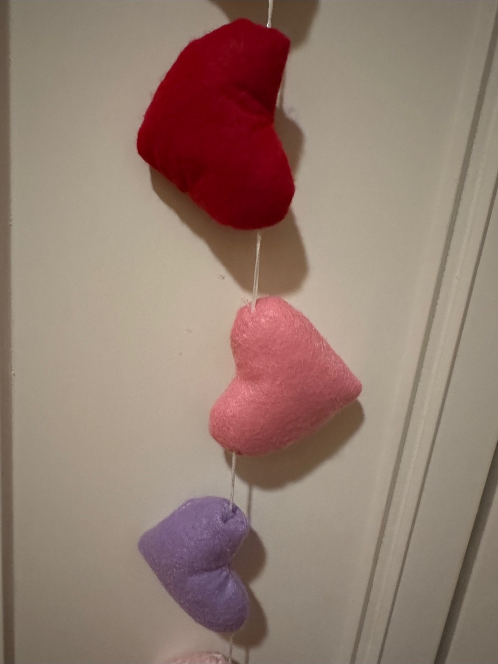 Set of 6 Felt Heart Garland Valentine’s Day Decoration - Picture 5 of 8